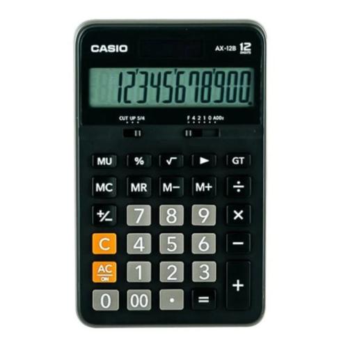 CASIO AX-12B 12 HANE MASAÜSTÜ HESAP MAKİNESİ