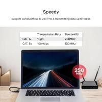 UNITEK CAT6 PATCH KABLO 20MT FLAT 1GBPS, SİYAH (C1815GBK)